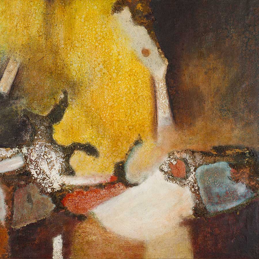 <strong>Aubrey Williams</strong>, <em>May Day</em> (detail), 1962.<br>
Oil on canvas, 64.5 x 75 cm.









