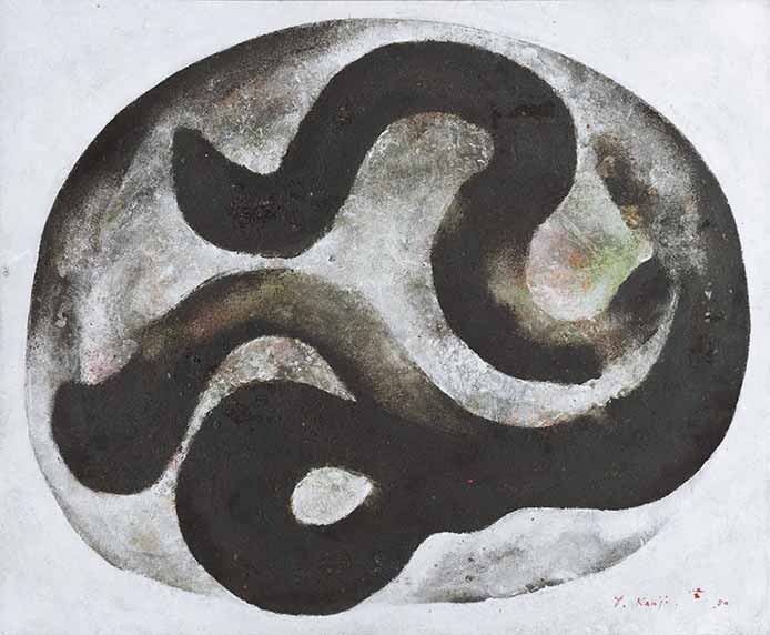 Kenji Yoshida, La Vie (Life), 1976. Oil on paper, 37.5 x 46 cm. 