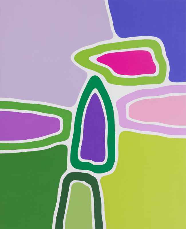 Yacout Hamdouch, Une haie de volubilis à Carvoeiro (Hedge of Morning Glories in Carvoeiro), 2026.Acrylic on canvas. 160 x 130 cm. Yacout Hamdouch, Une haie de volubilis à Carvoeiro (Hedge of Morning Glories in Carvoeiro), 2026.Acrylic on canvas. 160 x 130 cm.