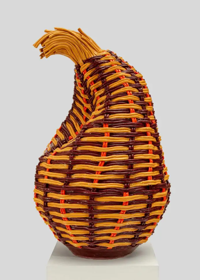 Xanthe Somers, Cleaner, Carer, Mother, Maker, 2026.Glazed stoneware. 115 x 70 x 70 cm. Xanthe Somers, Cleaner, Carer, Mother, Maker, 2026.Glazed stoneware. 115 x 70 x 70 cm.