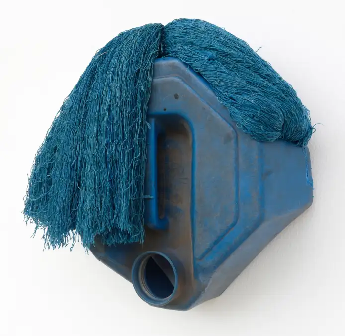 Romuald Hazoumè Thal, 2024-25.Found objects, 38 x 44 x 18 cm. Romuald Hazoumè Thal, 2024-25.Found objects, 38 x 44 x 18 cm.