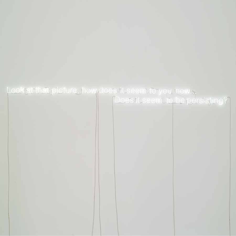 <strong>Cerith Wyn Evans</strong>, <em>Elective Affinity</em>, 2010. Neon, 28.1 x 343.9 cm.