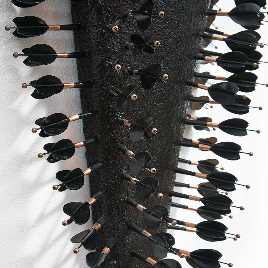Black Dart, 2019. Fibreglass, metal and plastic, 235 x 52 x 44 cm.