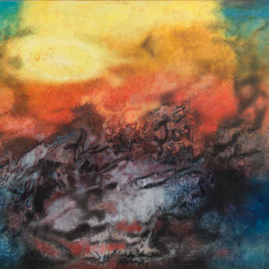 <strong>Aubrey Williams</strong>, <em>Time and the Elements</em> (detail), 1985. Oil on canvas, 123 x 181 cm