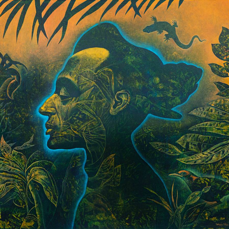 Rafael Trelles, Caliban XII, 2026, Oil on linen, 50.8 x 76.2 cm