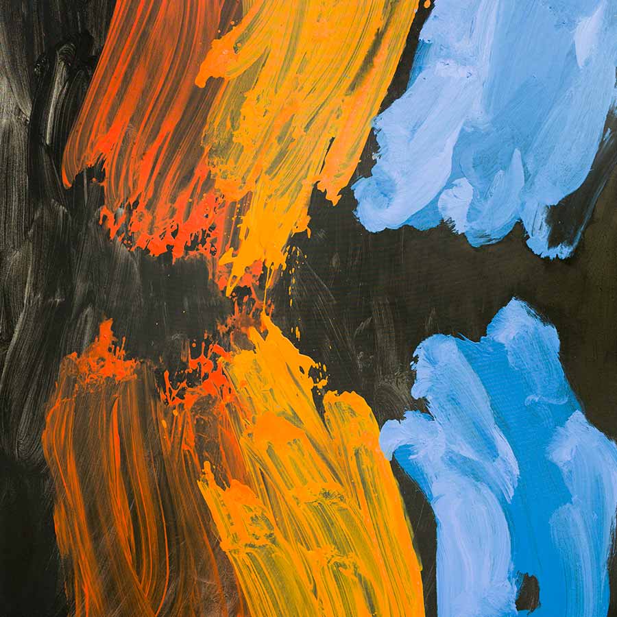 <strong>Elisabeth Lalouschek</strong>, <em>Rupture of Time</em> (detail), 2001. Acrylic on canvas, 185 x 152 cm.