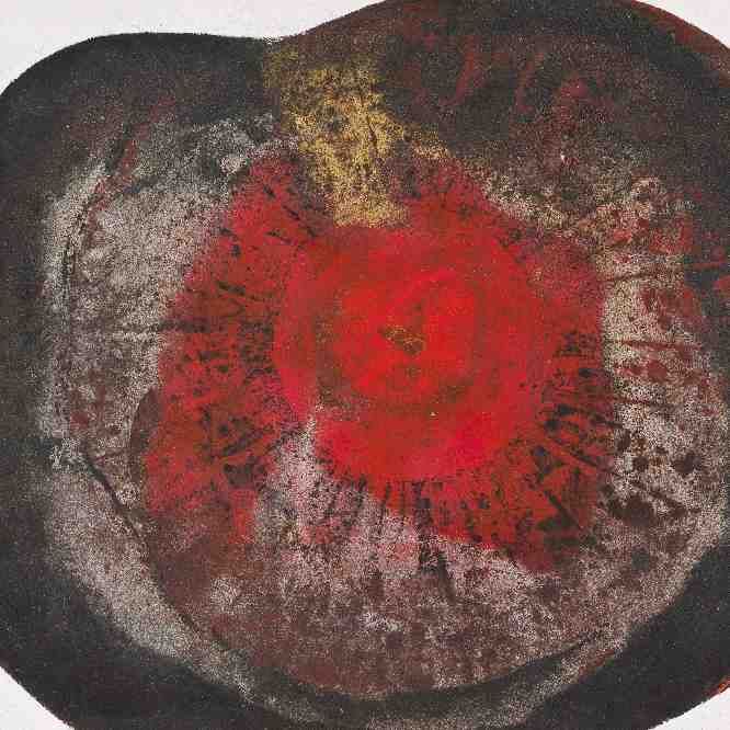 <strong>Kenji Yoshida</strong>, <em>Reveiller la vie</em> (detail),<br> 1975.
Oil on paper, 39 x 54 cm.