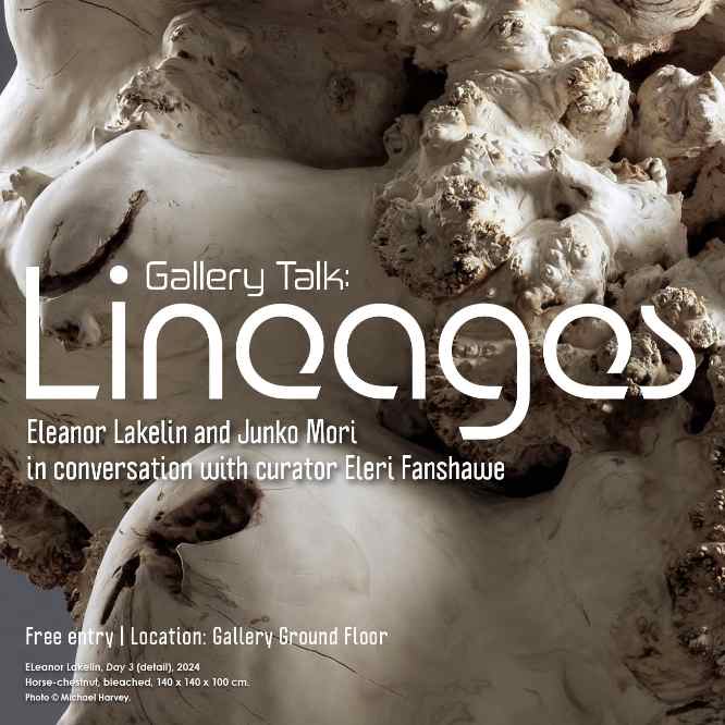Gallery Talk: LINEAGESEleanor Lakelin and Junko Mori in conversation with curator Eleri Fanshaw31 January 2026, 3 -4:30pm