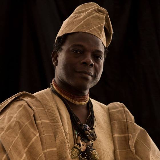 Romuald Hazoumè. Photo by Jonathan Greet, 2016. Romuald Hazoumè. Photo by Jonathan Greet, 2016.